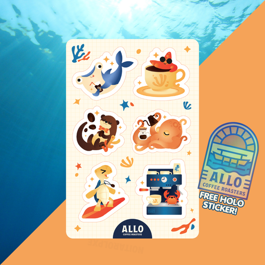 Allo Coffee Buddies Sticker Sheet