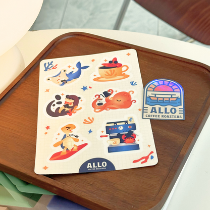 Allo Coffee Buddies Sticker Sheet