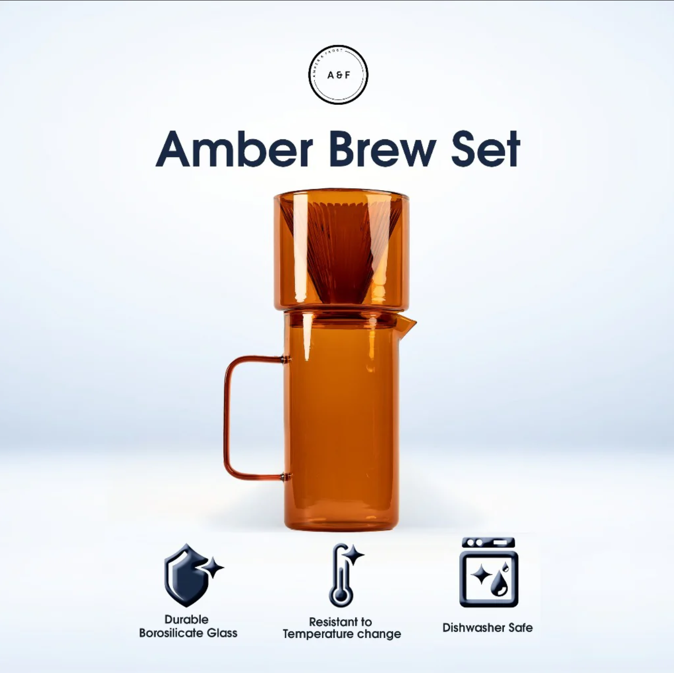 Amber & Frost Coffee Pour-Over Set